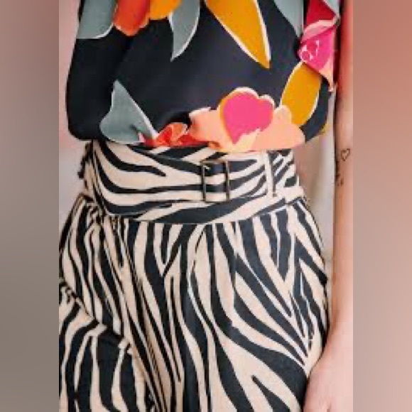 Sezane Francky trousers pants zebra M 38FR - Picture 2 of 9